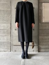 nooy　ブラックサイドプリーツドレス【FOP08】BK