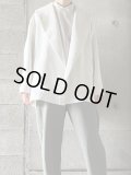NO CONTROL AIR　マカロニポリエステル・タッサーショールカラージャケット【GE_NC0204JK】Off White
