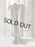  FIRMUM　20/1コットン・強撚ツイル ギャザーテーパードミリタリーパンツ【TG_FR0803PF】OLIVE