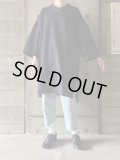  ● FIRMUM　コットン&ポリエステルマルチレイヤーニットクルーネックプルオーバー【CW_FR072TF】NAVY