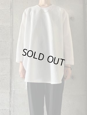 画像1: FIRMUM　20/1布帛サーマルラグランスリーブプルオーバー【GE_FR0703PO】OFF WHITE