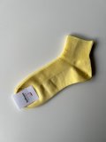 Hoffmann　シルケットエジプトコットンリブアンクルソックス 【9-1108-22】レモン
