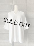  NO CONTROL AIR　製品染め30/-ポリエステル天竺6分袖クルーネックオーバーサイズプルオーバー【GE_NC2202T6】Off White