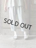 NO CONTROL AIR　ポリエステルリネンドビー 裾8タックパンツ【GE_NC0503PF】Milk Green