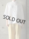  NO CONTROL AIR　スラブトリアセテート・ガーゼ チャイナシャツ【GE_NC1101S6】White