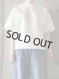  ○ atelier naruse　バスクコットンカットソー半袖【na-F07070】ホワイト
