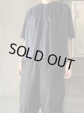 atelier naruse　コットンリヨセルバンドカラーブラウス【na-F02052】ネイビー