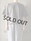 atelier naruse　バスクコットンカットソー半袖【na-F07070】チャコールグレイ