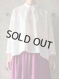  NO CONTROL AIR　マットポリエステル・タイプライター襟付きプルオーバーシャツ【RB_NC0107PO】Off White