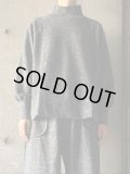  CLOSELY　rib high-neck pullover【CLO317】dark-grey