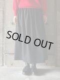  ○ atelier naruse　ウールジャージーギャザースカート【na-F06032】ブラック