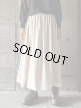  ○ atelier naruse　ウールジャージーギャザースカート【na-F06032】キナリ