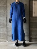  【SALE40%OFF】UNIVERSAL SEVEN　コットンニットケーブルワンピース【US230KN007】ブルー