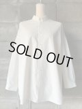 NO CONTROL AIR　ストレッチポリエステル・マットタイプライタードロップショルダーシャツ【CA_NC0504SF】Off White