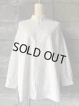 NO CONTROL AIR　ストレッチポリエステル・マットタイプライタードロップショルダーシャツ【CA_NC0504SF】Off White