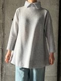 【SALE40%OFF】STAMP AND DIARY　ラムズウール衿付き2wayプルオーバー【SD203AWK13】ライトモクグレー