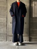  ◎ NO CONTROL AIR　Super100's オーストラリアンラムウールメルトンテーラードカラーコート　Navy