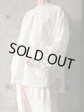 FIRMUM　40/1オーガニックコットン・強撚ウェザーカーブスリーブシャツ【CA_FR0103SF】OFF WHITE