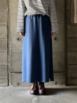 UNIVERSAL SEVEN　スペインピマセーターライク天竺ロングスカート【US241CT025】インディゴ