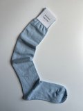 atelier naruse　リネンコットン天竺ハイソックス【naya-63】light blue