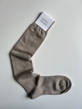 atelier naruse　リネンコットン天竺ハイソックス【naya-63】beige