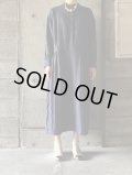 atelier naruse　リネンシャツギャザーワンピース【na-H03095】navy
