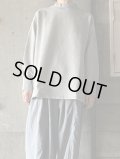   【SALE30%OFF】TISSU　USAコットンモックネックトレーナー　TOPグレー