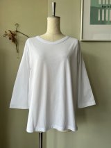 CLOSELY　back flared tee【CLO348】white