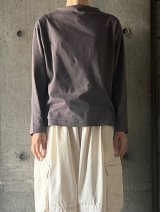  atelier naruse　コットンハイネックカットソー（長袖）【na-S07076】charcoal