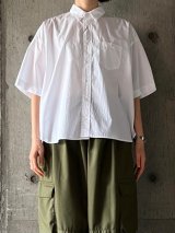 TISSU　タイプライター半袖ボタンダウンシャツ【TS240SH077】シロ