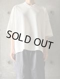 FIRMUM　強撚コットンヘビー天竺 オーバーサイズ6分袖プルオーバー【CA_FR1802T7】OFF WHITE