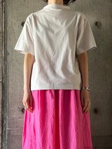  atelier naruse　コットンハイネックカットソー（半袖）【na-F07073】 lead white