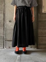 atelier naruse　リネンギャザースカート【na-T06034】 black