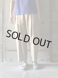  atelier naruse　リネンコットンタックワイドパンツ【na-f05097】camel