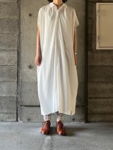 NO CONTROL AIR　レーヨン＆ナイロン・ソフトタイプライター シャツワンピース【CA_NC1606OP】Off White 