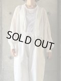  NO CONTROL AIR　強撚割繊ポリエステルワッシャー リブカラーショートブルゾン【CA_NC2101CD】Off White