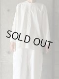 NO CONTROL AIR　ストレッチポリエステル・マットタイプライターノーカラーシャツ【CA_NC0505SF】Off White
