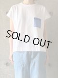 CLOSELY　organdie pocket tee【CLO353】blue