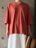  ● NO CONTROL AIR　60/2・超長綿クルコン天竺6分袖プルオーバー【TA_NC071T5】Vermilion