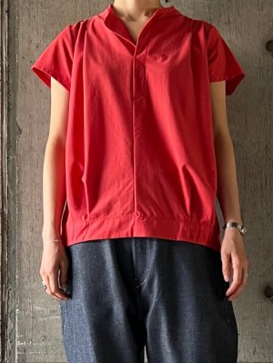 画像1: DU TANGO　スキッパーTEE【DC-0641】POPPY RED