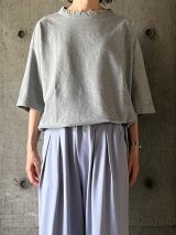 FIRMUM　強撚コットンヘビー天竺 タックインT【CA_FR1804T6】GREY TOP