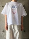 【SALE30%OFF】atelier naruse　コットンプリントカットソー ~Water~【na-S07082】white