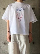 atelier naruse　コットンプリントカットソー ~Water~【na-S07082】white