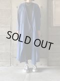atelier naruse　オーガニックコットンジョーゼットカシュクールワンピース【na-F03091】藍色 