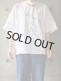 atelier naruse　コットンプリントカットソー ~cabin~【na-S07082】white