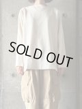 FIRMUM　十六番双糸空紡綿天竺ボートネック長袖プルオーバー【DR_FR1303TF】NATURAL
