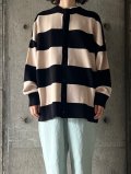  ● TISSU　コットンニットワイドボーダー2WAYPO【TS243KN072】クロ×キナリ
