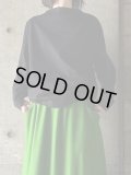  ○ atelier naruse　バスクコットンボートハイネックカットソー【na-S07083】black