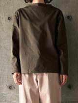 atelier naruse　バスクコットンボートハイネックカットソー【na-S07083】kahki 