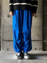 FIRMUM　フランネルレーヨン・ガーメントダイ ワイドギャザーパンツ【DR_FR0204PF】BLUE